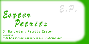 eszter petrits business card